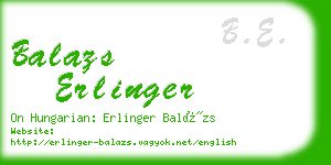 balazs erlinger business card